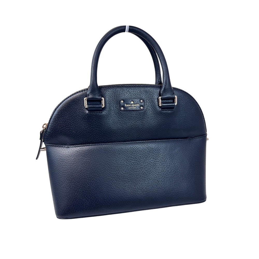 Kate Spade Satchel Women Medium Navy Good Pebbled Leather Dome Handbag